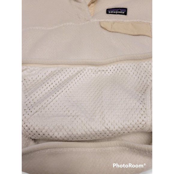 🌼HP🌼 Patagonia Women's Raw Linen-White Re-Tool Snap Fleece Pullover - S - Picture 9 of 11